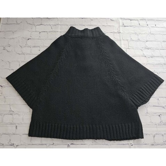 Allison Brittney Black Knit Short Sleeve Sweater Women’s Size S Button Front - Picture 7 of 7